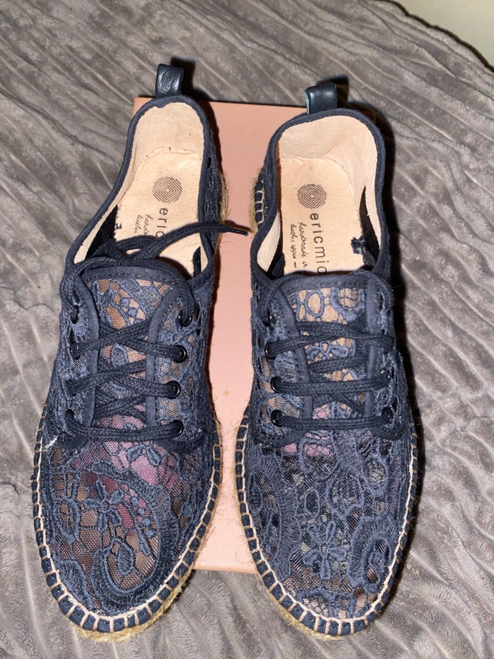 Eric Michael | Floral Lace Espadrilles Spring Summer Bohemian Eur 38 Women’s